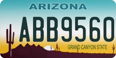 AZ license plate ABB9560