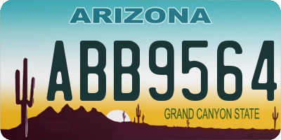 AZ license plate ABB9564