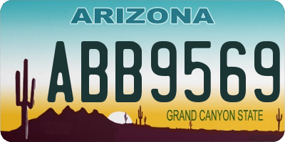 AZ license plate ABB9569
