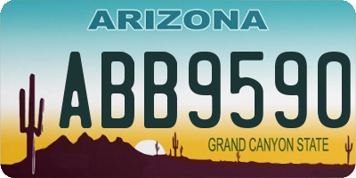 AZ license plate ABB9590