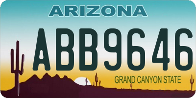 AZ license plate ABB9646