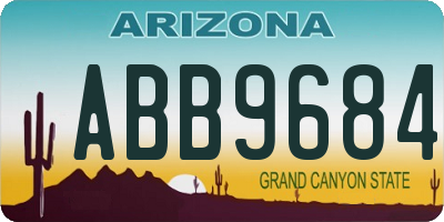AZ license plate ABB9684