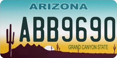 AZ license plate ABB9690