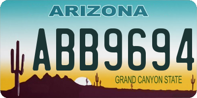 AZ license plate ABB9694