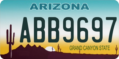 AZ license plate ABB9697