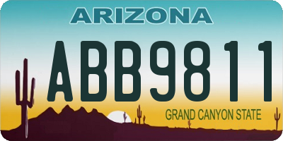 AZ license plate ABB9811