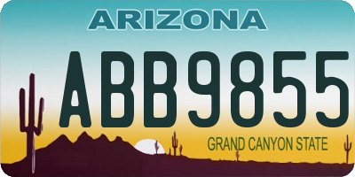 AZ license plate ABB9855