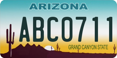 AZ license plate ABC0711