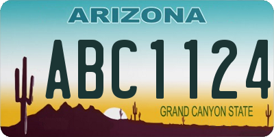 AZ license plate ABC1124