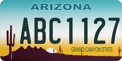 AZ license plate ABC1127