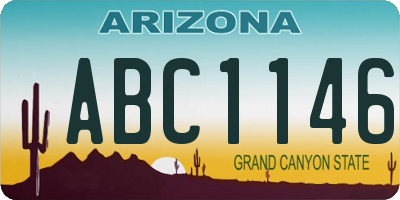 AZ license plate ABC1146