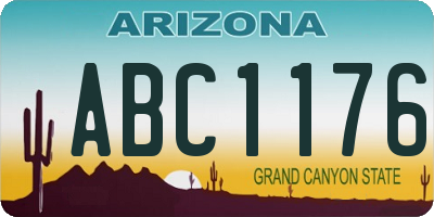 AZ license plate ABC1176