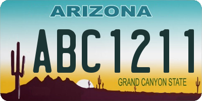AZ license plate ABC1211