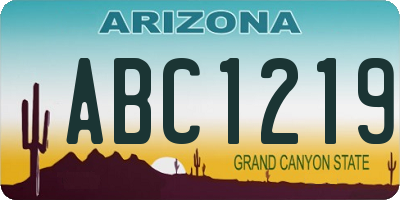 AZ license plate ABC1219