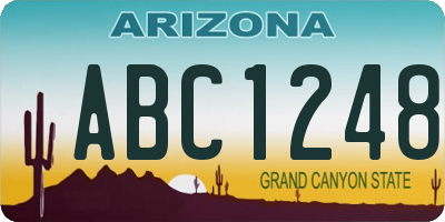 AZ license plate ABC1248