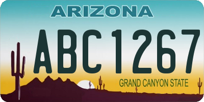 AZ license plate ABC1267