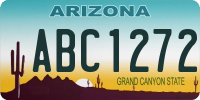AZ license plate ABC1272