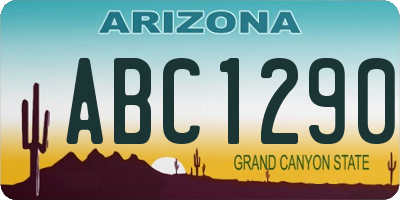 AZ license plate ABC1290