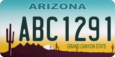 AZ license plate ABC1291