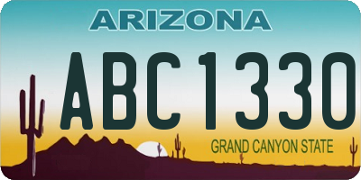 AZ license plate ABC1330