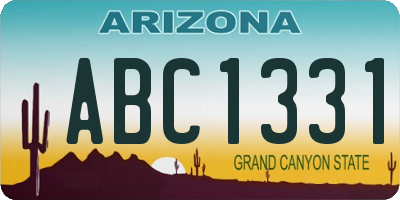 AZ license plate ABC1331