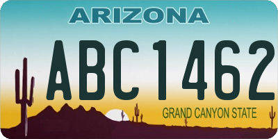 AZ license plate ABC1462