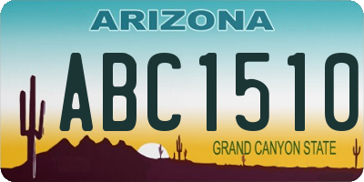 AZ license plate ABC1510