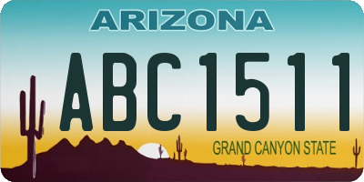 AZ license plate ABC1511
