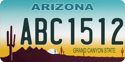 AZ license plate ABC1512