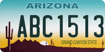 AZ license plate ABC1513