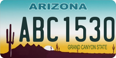 AZ license plate ABC1530