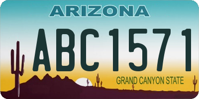 AZ license plate ABC1571