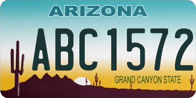 AZ license plate ABC1572