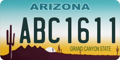 AZ license plate ABC1611