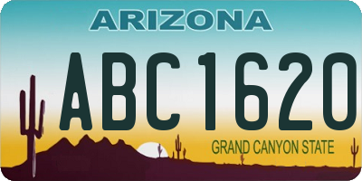 AZ license plate ABC1620