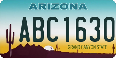 AZ license plate ABC1630
