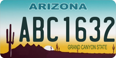 AZ license plate ABC1632