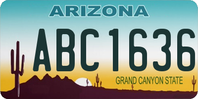 AZ license plate ABC1636