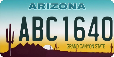AZ license plate ABC1640