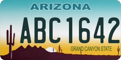 AZ license plate ABC1642