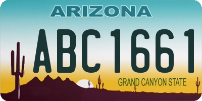 AZ license plate ABC1661