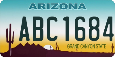 AZ license plate ABC1684