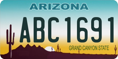 AZ license plate ABC1691