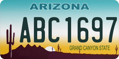 AZ license plate ABC1697