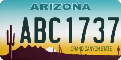AZ license plate ABC1737