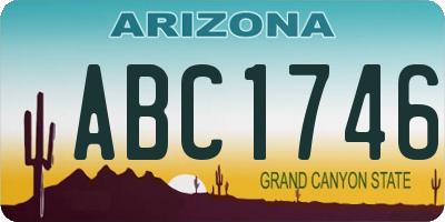 AZ license plate ABC1746