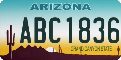 AZ license plate ABC1836
