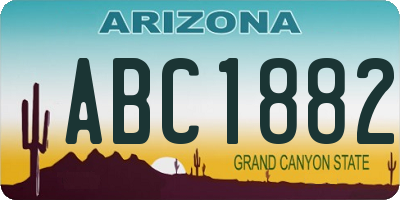 AZ license plate ABC1882