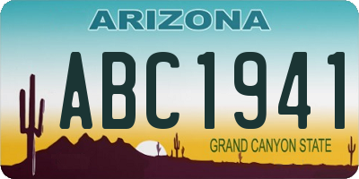 AZ license plate ABC1941