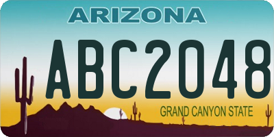 AZ license plate ABC2048